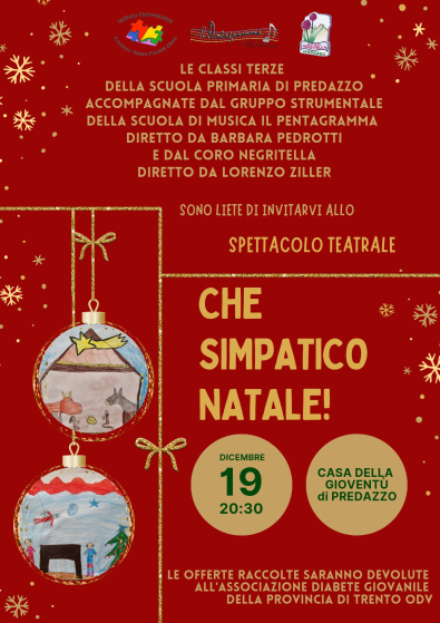Spettacolo di Natale classi terze SP Predazzo